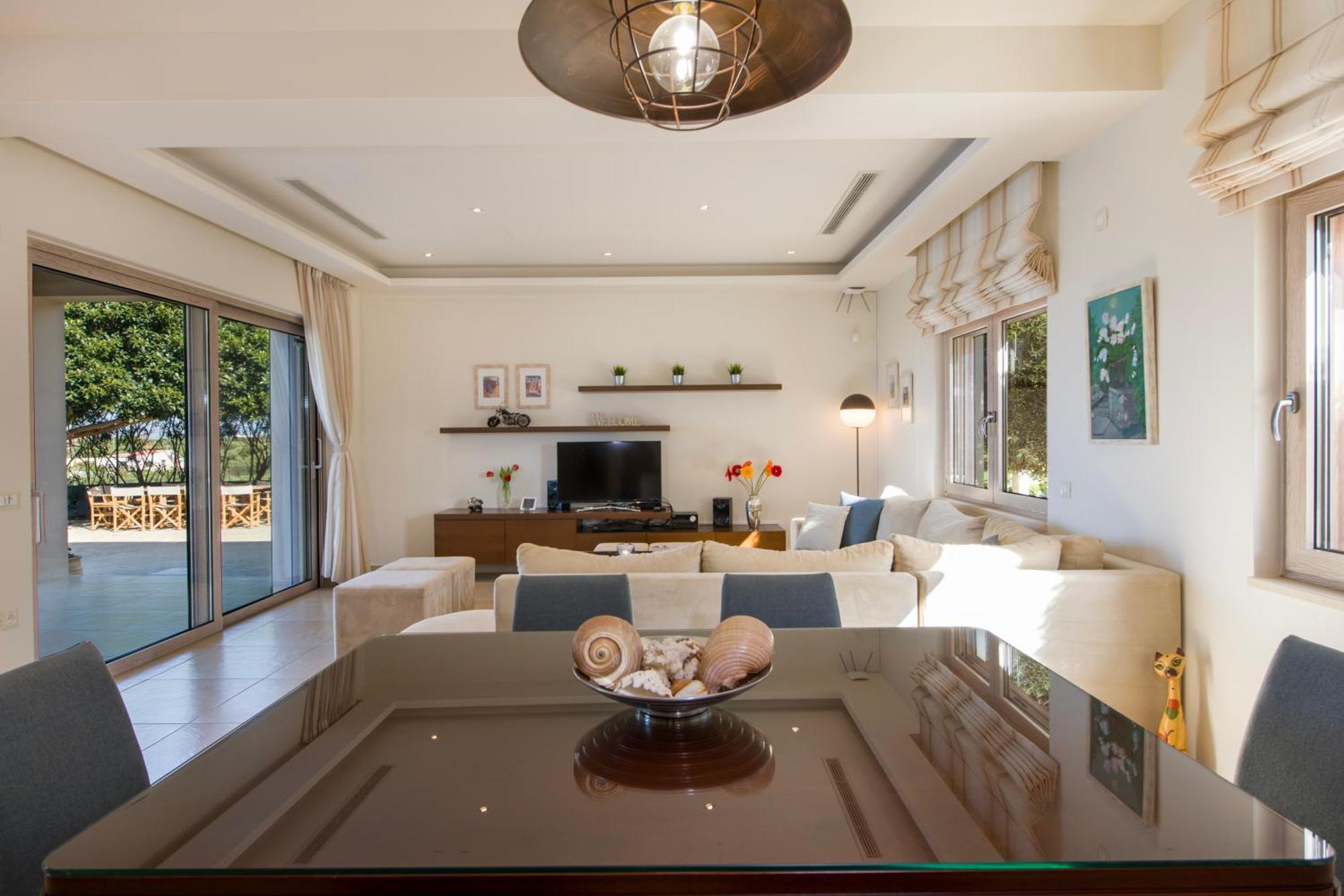 Four Seasons Private Villa - Seaview - Big Heated Pool - Gym - Sport Activities Gouves Exterior photo