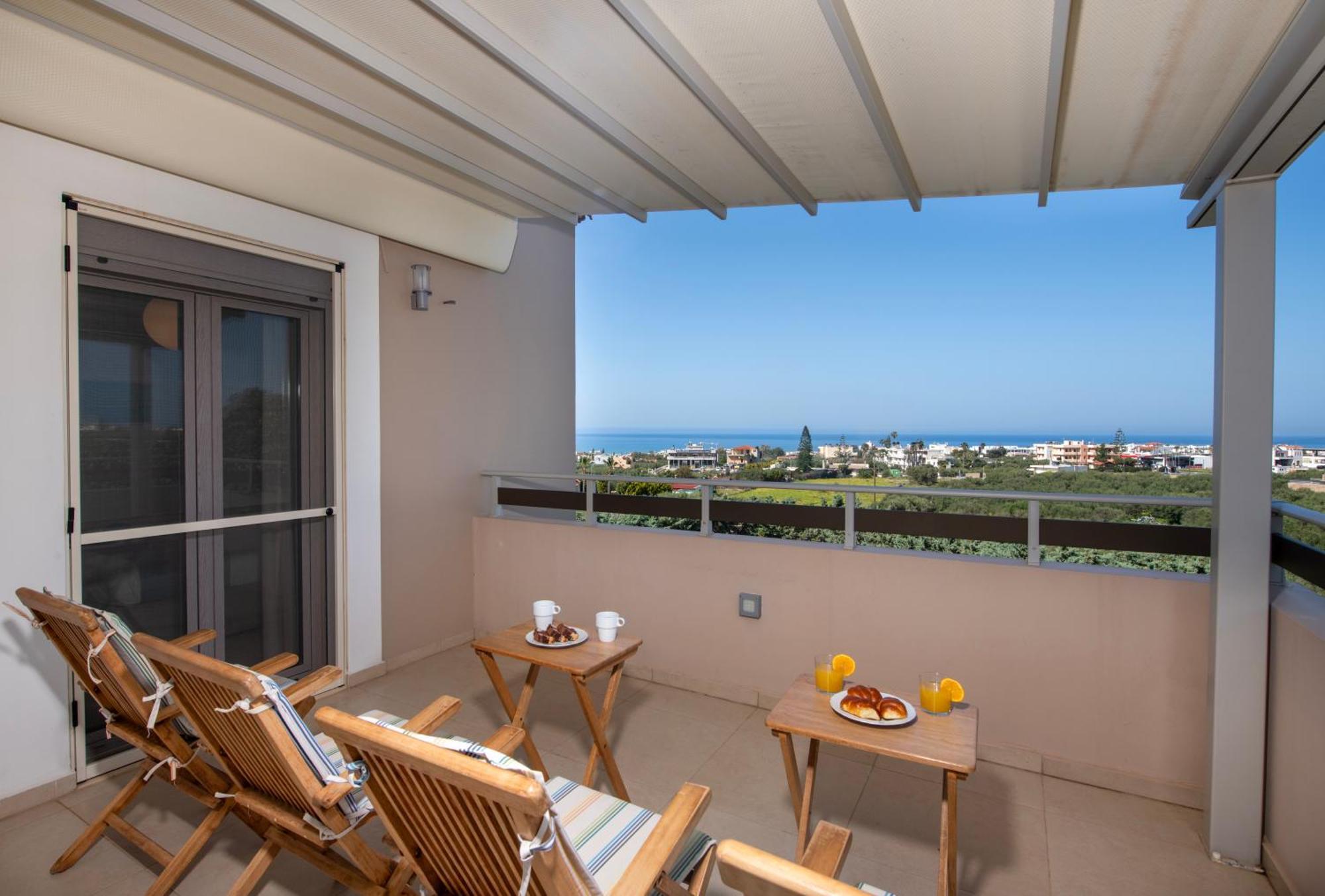 Four Seasons Private Villa - Seaview - Big Heated Pool - Gym - Sport Activities Gouves Exterior photo